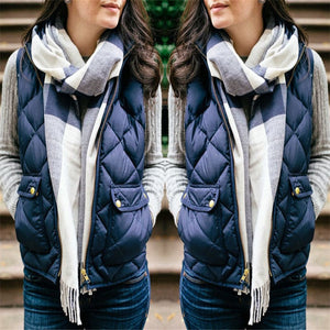 2019 Women Female Slim Vest Women's Windproof Warm Sleeveless Winter Jacke Thick Warm Waistcoat Vest Coat Jacket Size S-3XL