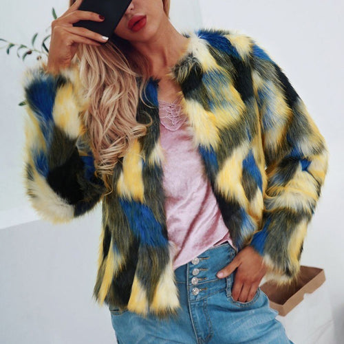 High quality thin Coat Jacket Fashion Lady Luxury Female Faux Fur Coat Women 2019 Winter Fur Overcoat manteau fourrure HHPC11