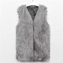 Load image into Gallery viewer, INDJXND Fashion Winter Faux Fur Waistcoat Women Vest Women&#39;s Coat Artificial Furs Jacket Gilet Veste Fourrure Femme Warm Outwear