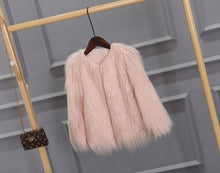 Load image into Gallery viewer, IEMUH Faux Fur Coat Plus Size Women Fur Coats Autumn Winter Pink Faux Fur Shaggy Jacket fourrure bontjas