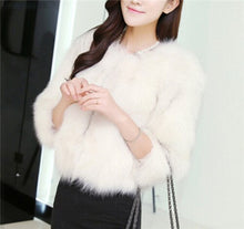 Load image into Gallery viewer, Furry Fur Coat Women Fluffy Warm Long Sleeve Outerwear New Autumn Winter Faux Fox Fur Coat Jacket Hairy Overcoat fourrure femme