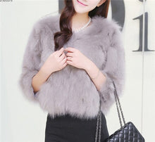 Load image into Gallery viewer, Furry Fur Coat Women Fluffy Warm Long Sleeve Outerwear New Autumn Winter Faux Fox Fur Coat Jacket Hairy Overcoat fourrure femme