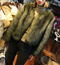Load image into Gallery viewer, Furry Fur Coat Women Fluffy Warm Long Sleeve Outerwear New Autumn Winter Faux Fox Fur Coat Jacket Hairy Overcoat fourrure femme