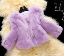 Load image into Gallery viewer, Furry Fur Coat Women Fluffy Warm Long Sleeve Outerwear New Autumn Winter Faux Fox Fur Coat Jacket Hairy Overcoat fourrure femme