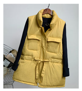 Cotton clothing vest female short paragraph 2019 new autumn and winter coat vest women wild student jacket vest women outerwear