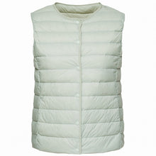 Load image into Gallery viewer, SEMIR Women Packable Quilted Lightweight Down Vest with Slant Pocket Light Puffer Vest Chinlon Lined with Front Snap Closure