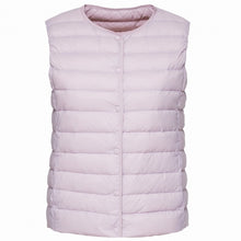 Load image into Gallery viewer, SEMIR Women Packable Quilted Lightweight Down Vest with Slant Pocket Light Puffer Vest Chinlon Lined with Front Snap Closure