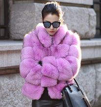 Load image into Gallery viewer, ZADORIN 2019 New Winter Coat Women Faux Fox Fur Coat Plus Size Women Stand Collar Long Sleeve Faux Fur Jacket Fur gilet fourrure